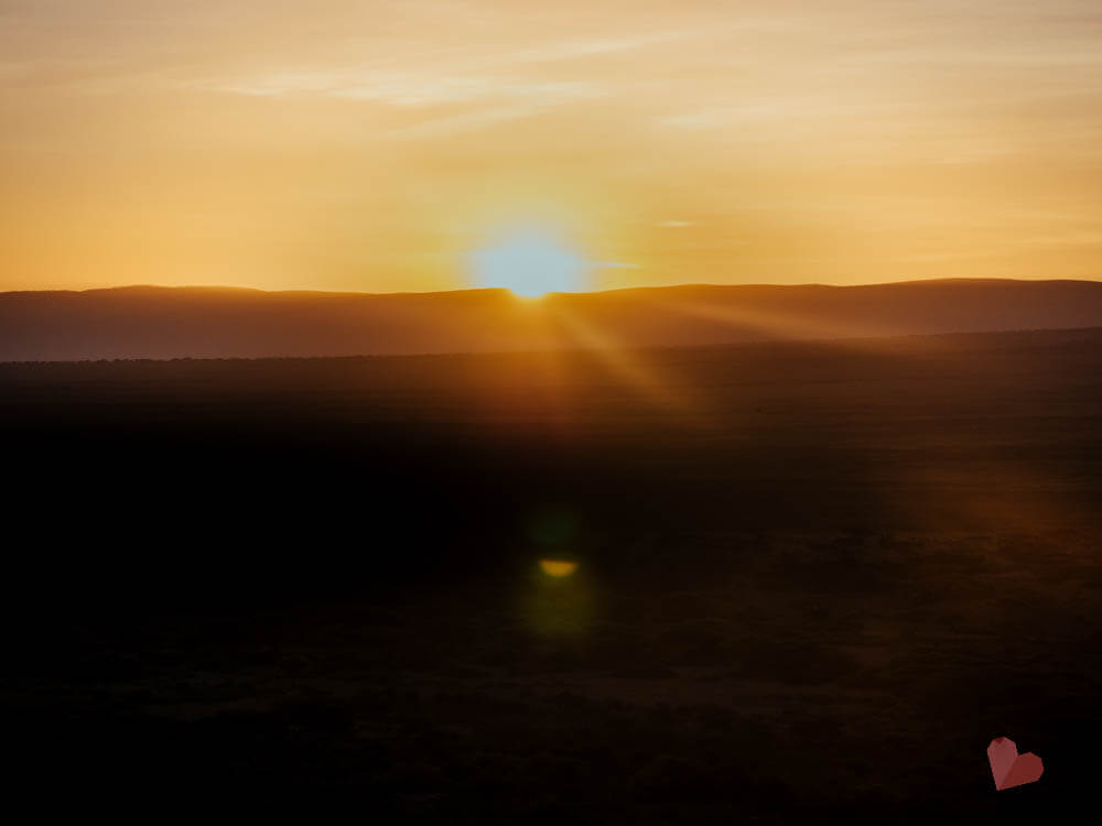 Sonnenaufgang vom Olduvai Camp
