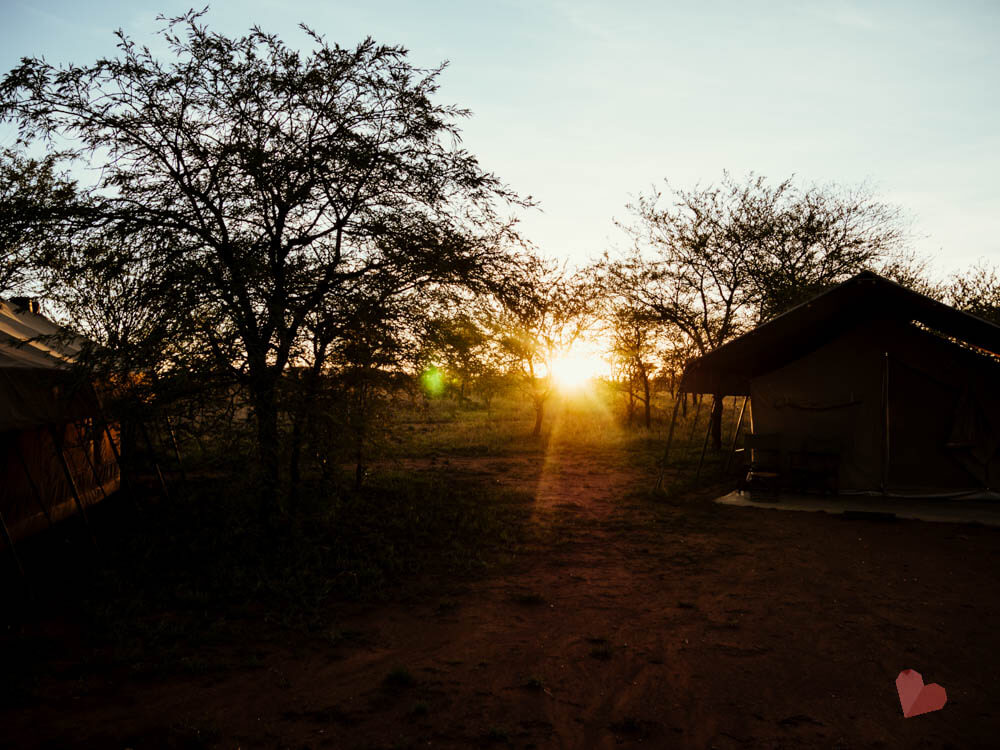 Ronjo Camp bei Sonnenuntergang