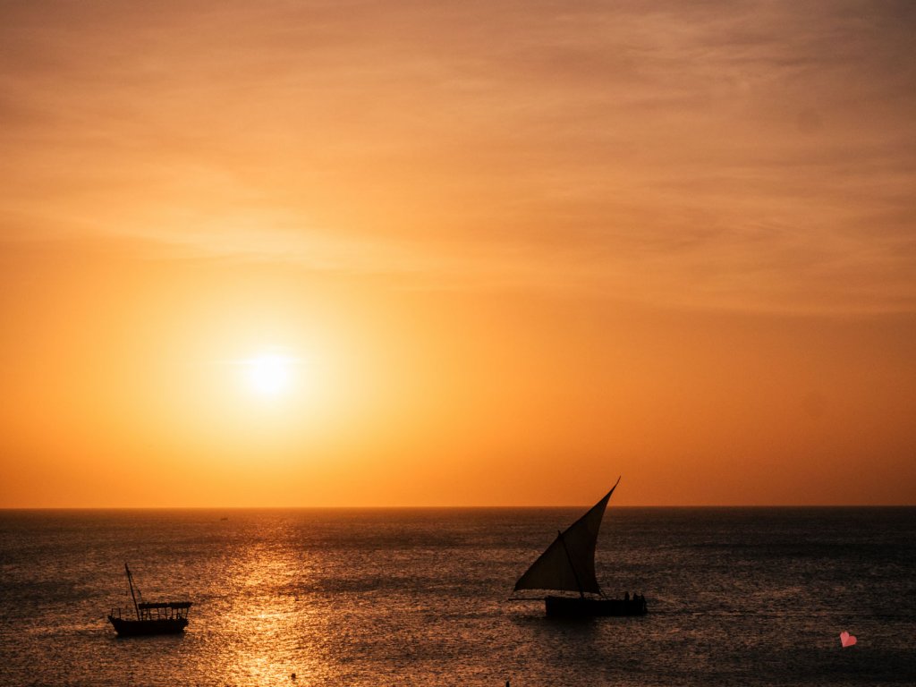 Sundwon in Zanzibar, Dachterrasse Africa House Hotel in Stone Town