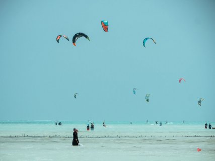 Kitesurfer in Paje