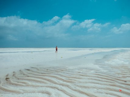 Der Strand von Paje bei Ebbe