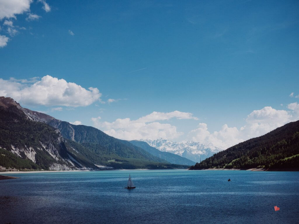 Blick auf den Reschensee