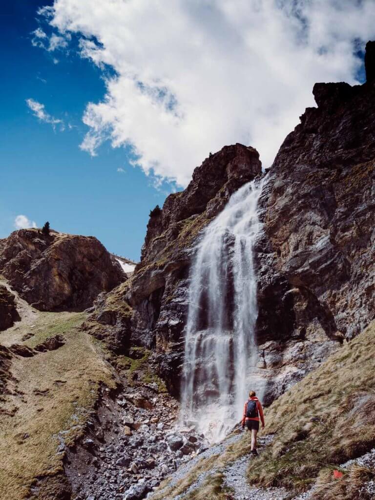 Wasserfall im Vinschgau auf dem Weg zur Sesvenna Hütte