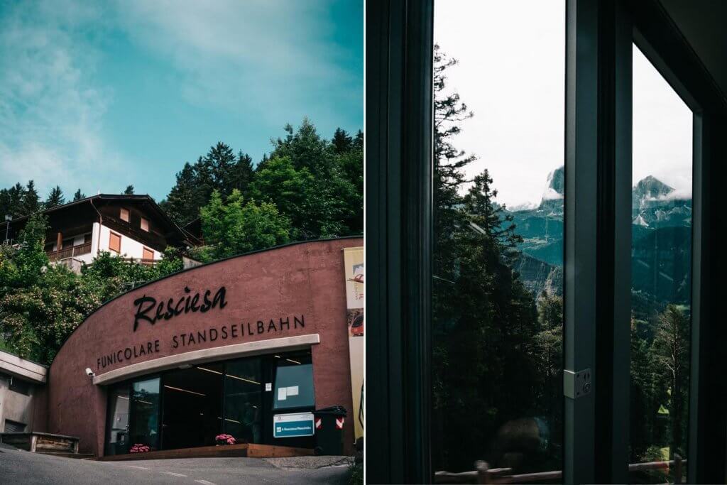  Urlaub in den Dolomiten - Resciesa Standseilbahn